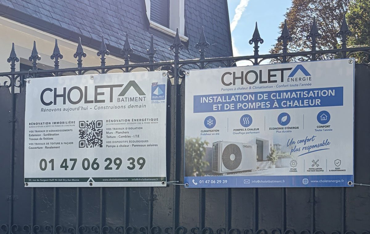 panneaux de chantier en cours au perreux sur marne