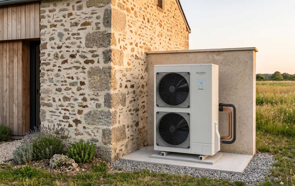 Unité extérieure de climatisation installée en façade par Cholet Énergie dans le Val-de-Marne